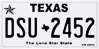 TX license plate DSU2452