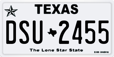 TX license plate DSU2455