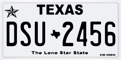 TX license plate DSU2456