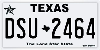 TX license plate DSU2464