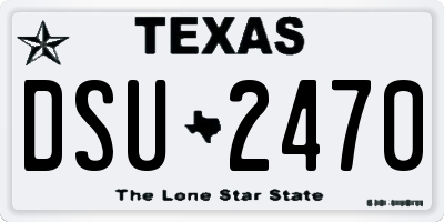 TX license plate DSU2470