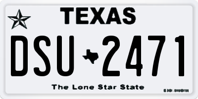 TX license plate DSU2471