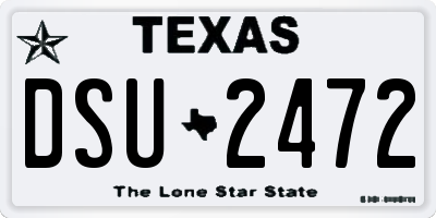 TX license plate DSU2472