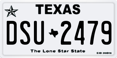 TX license plate DSU2479