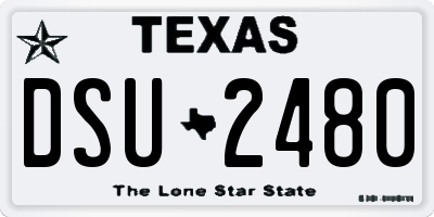 TX license plate DSU2480