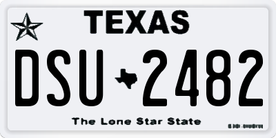 TX license plate DSU2482