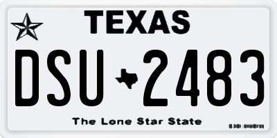 TX license plate DSU2483