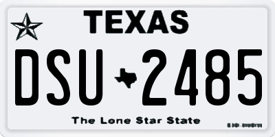 TX license plate DSU2485