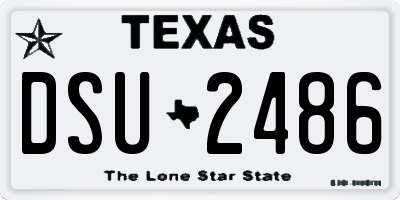 TX license plate DSU2486