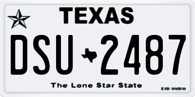 TX license plate DSU2487