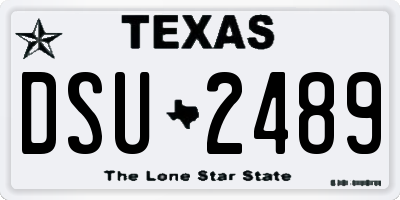 TX license plate DSU2489