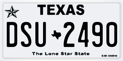 TX license plate DSU2490