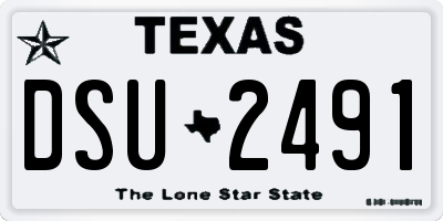 TX license plate DSU2491