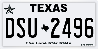 TX license plate DSU2496
