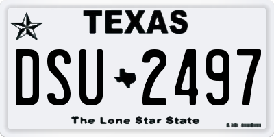 TX license plate DSU2497