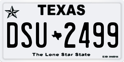 TX license plate DSU2499