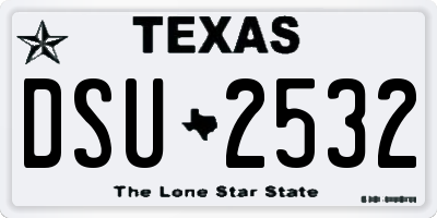 TX license plate DSU2532