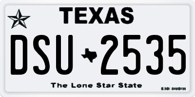 TX license plate DSU2535