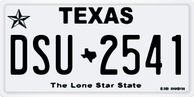 TX license plate DSU2541