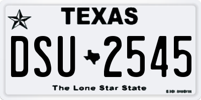 TX license plate DSU2545