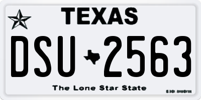 TX license plate DSU2563
