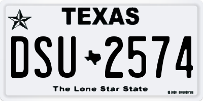 TX license plate DSU2574