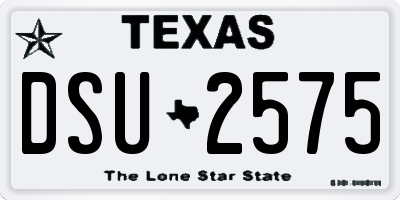 TX license plate DSU2575