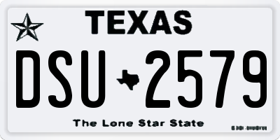 TX license plate DSU2579