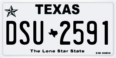 TX license plate DSU2591