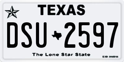 TX license plate DSU2597