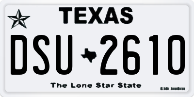 TX license plate DSU2610