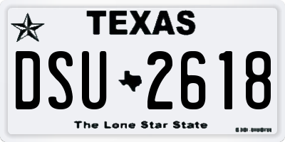 TX license plate DSU2618