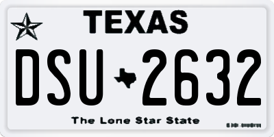 TX license plate DSU2632