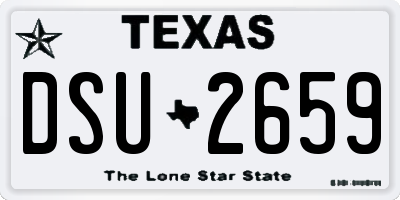 TX license plate DSU2659