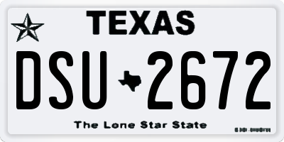 TX license plate DSU2672