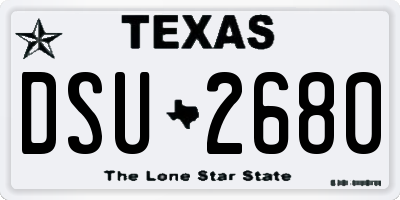 TX license plate DSU2680