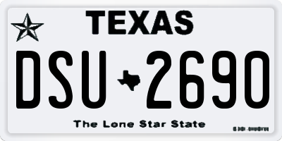TX license plate DSU2690