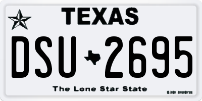 TX license plate DSU2695