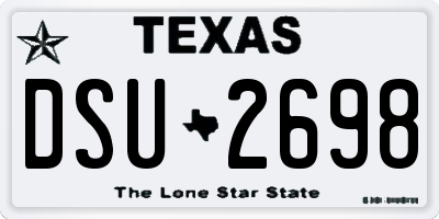 TX license plate DSU2698