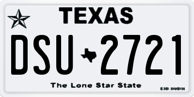 TX license plate DSU2721