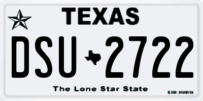 TX license plate DSU2722