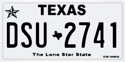 TX license plate DSU2741