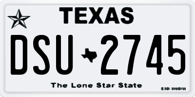 TX license plate DSU2745