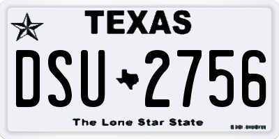 TX license plate DSU2756