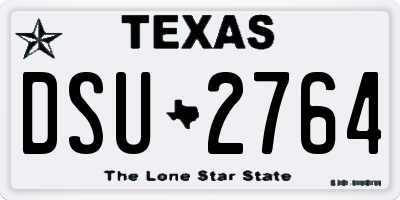 TX license plate DSU2764