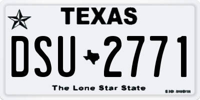 TX license plate DSU2771