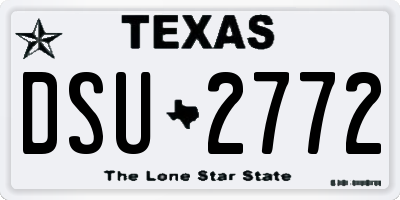 TX license plate DSU2772