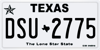 TX license plate DSU2775