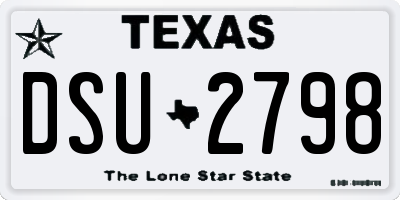 TX license plate DSU2798