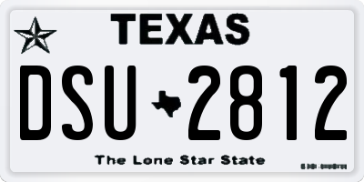 TX license plate DSU2812